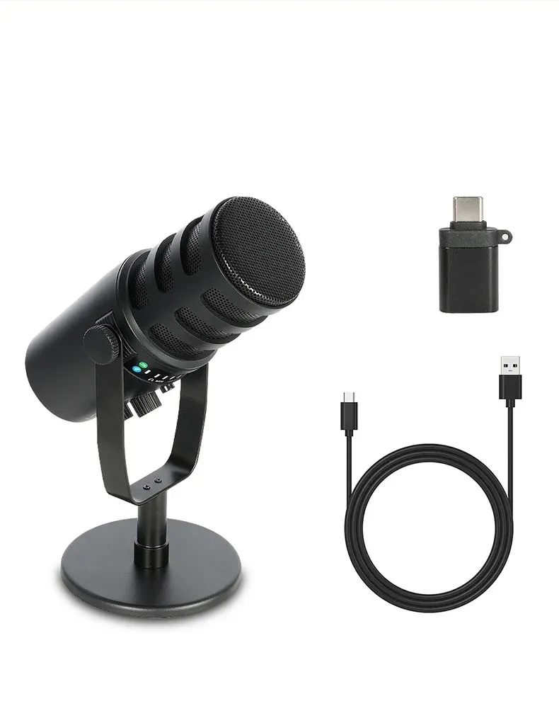 VocalPro Studio X1 – Microphone Dynamique Hybride USB & XLR pour Streaming, Podcast et Smart-Phoneimage-2