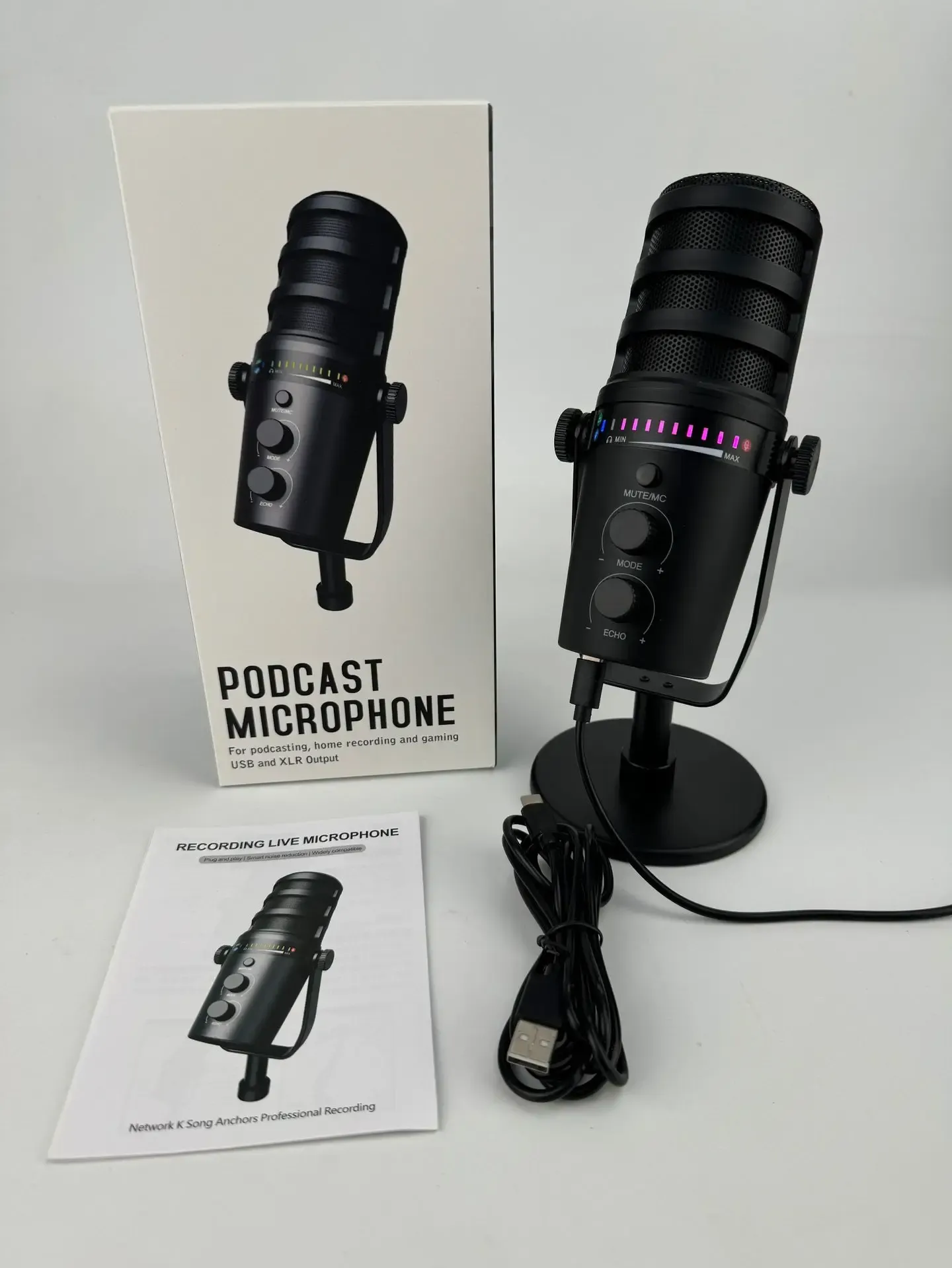 VocalPro Studio X1 – Microphone Dynamique Hybride USB & XLR pour Streaming, Podcast et Smart-Phone image 3