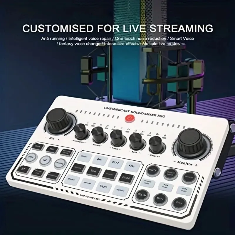 X50 AudioMix Master – Table de Mixage & Carte Son pour Streaming avec Changeur de Voix pour PC & Smartphone image 1