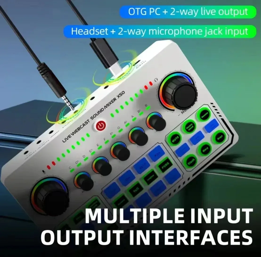 X50 AudioMix Master – Table de Mixage & Carte Son pour Streaming avec Changeur de Voix pour PC & Smartphoneimage-2