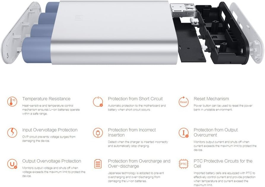 Xiaomi Powerbank 10400 mAh Argent - Batterie de Secours Ultra-Robuste & Charge Rapide 2Aimage 4
