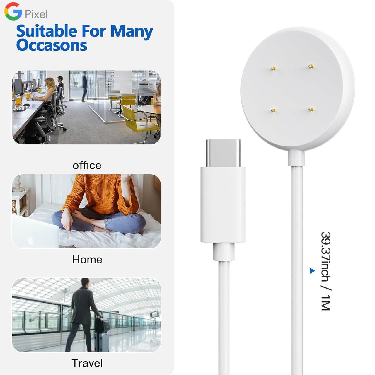 Câble de Chargeur Rapide USB Type-C pour Google Pixel Watch 2image 4