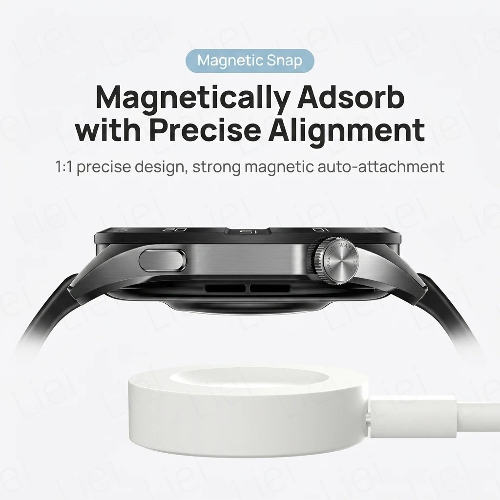 Chargeur Magnétique pour Montre Huawei GT5, GT6, GT4, GT3 Pro & Watch 5/4/3 – Dock de Recharge Sans Fil image 3