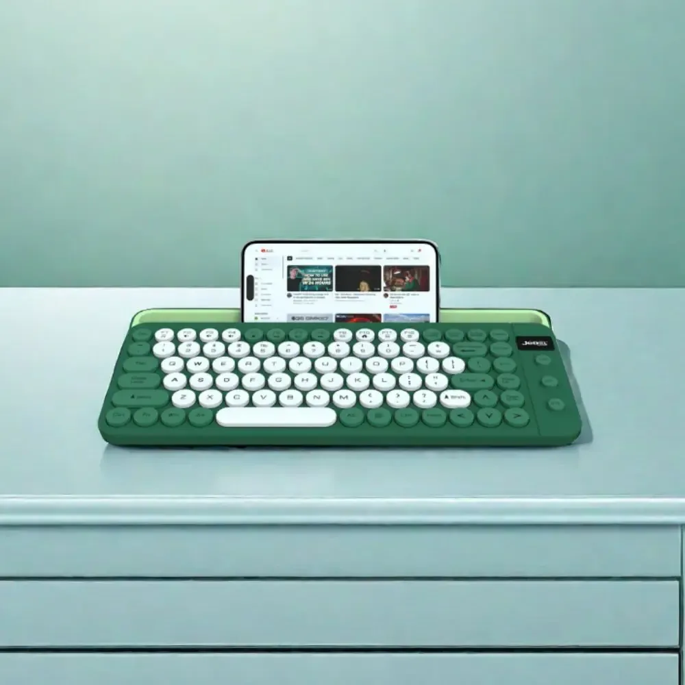Clavier Sans Fil Jedel WKB100 – Clavier Rechargeable 90 Touches avec Support Smartphone & Tabletteimage-2