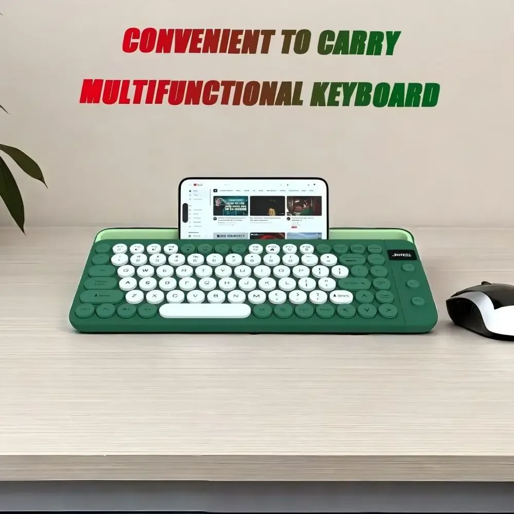 Clavier Sans Fil Jedel WKB100 – Clavier Rechargeable 90 Touches avec Support Smartphone & Tablette image 3
