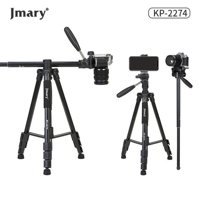 Trépied Girafe Jmary KP2274 pour Enregistrement Vidéo – Colonne Centrale Rotative et Monopode Extensible 1470mm image 1