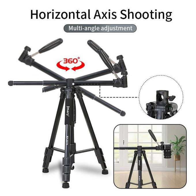 Trépied Girafe Jmary KP2274 pour Enregistrement Vidéo – Colonne Centrale Rotative et Monopode Extensible 1470mmimage 4
