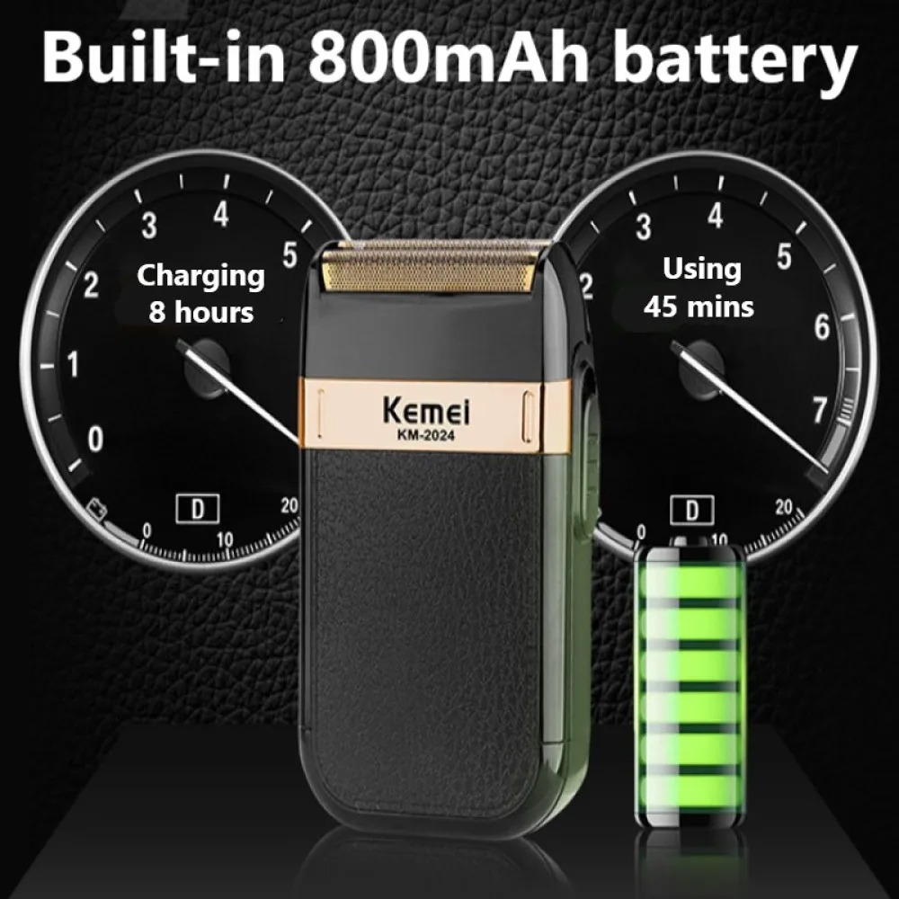 Kemei KM-2024 – Rasoir Électrique Professionnel pour Crâne Rasé et Barbeimage 4