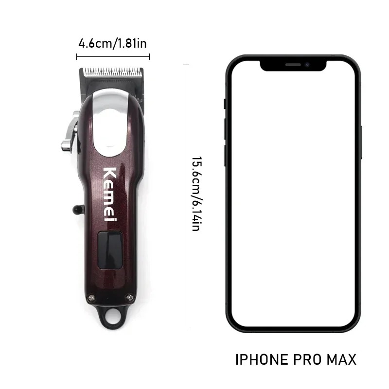 Mini Tondeuse à Cheveux & Barbe Kemei KM-233 – Format Compact, Hauteur Réglable & Sans Fil Rechargeableimage 4