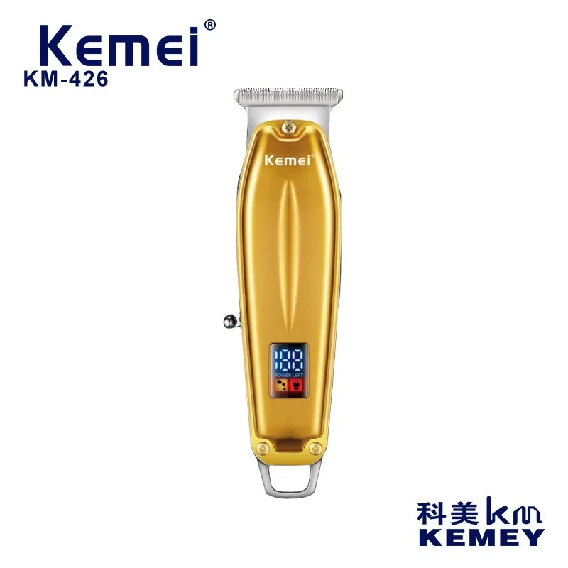 Mini Tondeuse de Gravure Kemei KM-426 – Affichage Numérique LED, Rechargeable USB & Lame Précision