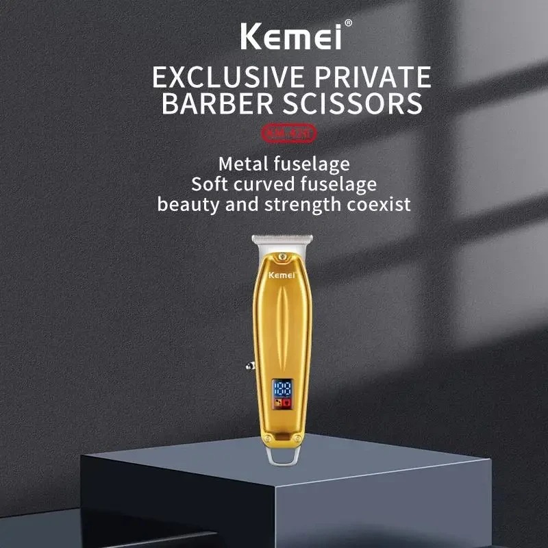 Mini Tondeuse de Gravure Kemei KM-426 – Affichage Numérique LED, Rechargeable USB & Lame Précisionimage-2