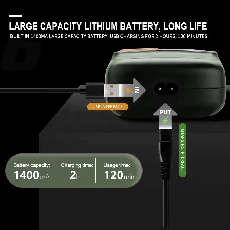 Rasoir Électrique Alternatif 2-en-1 Kemei KM-2026 / KM-2027 – Écran LCD, Tondeuse Pop-Up & Rechargeable USBimage-2