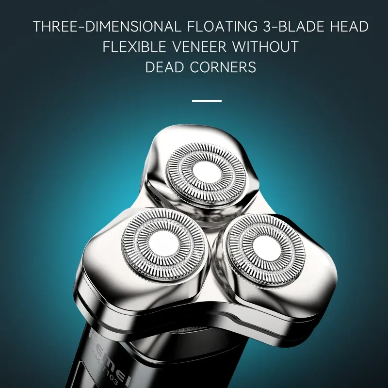 Rasoir Électrique Kemei KM-T103 Sécurité Magnétique – Lame Lavable, Portable, Ventouse pour Hommesimage-2