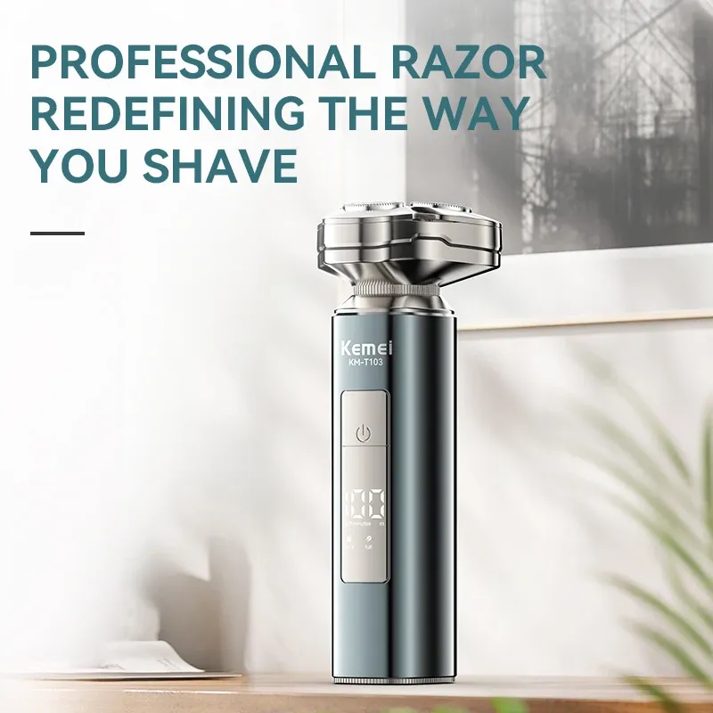 Rasoir Électrique Kemei KM-T103 Sécurité Magnétique – Lame Lavable, Portable, Ventouse pour Hommes image 3