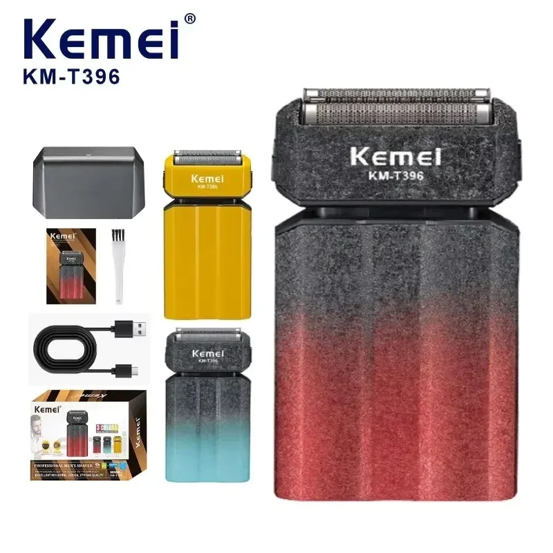 Rasoir Électrique Triple Grille Kemei KM-T396 – 7500 TR/MIN, Rasoir Alternative Sans Fil & Finition Barbe image 1