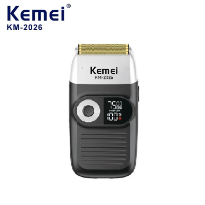Rasoir Tondeuse Multifonction Kemei KM-2026 2 en 1 – Affichage LCD, Batterie 1400 mAh, Rasoir Alternatif pour Hommes