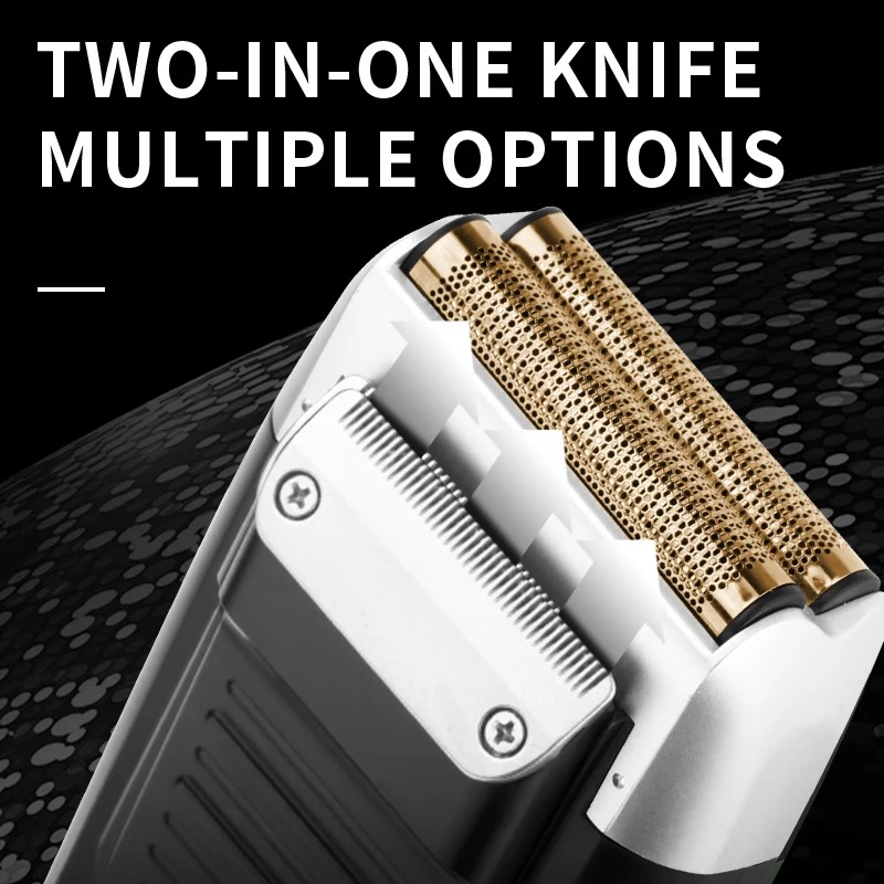 Rasoir Tondeuse Multifonction Kemei KM-2026 2 en 1 – Affichage LCD, Batterie 1400 mAh, Rasoir Alternatif pour Hommesimage-2