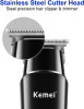 Tondeuse à Cheveux Professionnelle Kemei KM-1115 Noire – Moteur Puissant, Sans Fil & Rechargeable USBimage-2