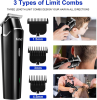 Tondeuse à Cheveux Professionnelle Kemei KM-1115 Noire – Moteur Puissant, Sans Fil & Rechargeable USB image 3