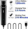 Tondeuse à Cheveux Professionnelle Kemei KM-1115 Noire – Moteur Puissant, Sans Fil & Rechargeable USBimage 4