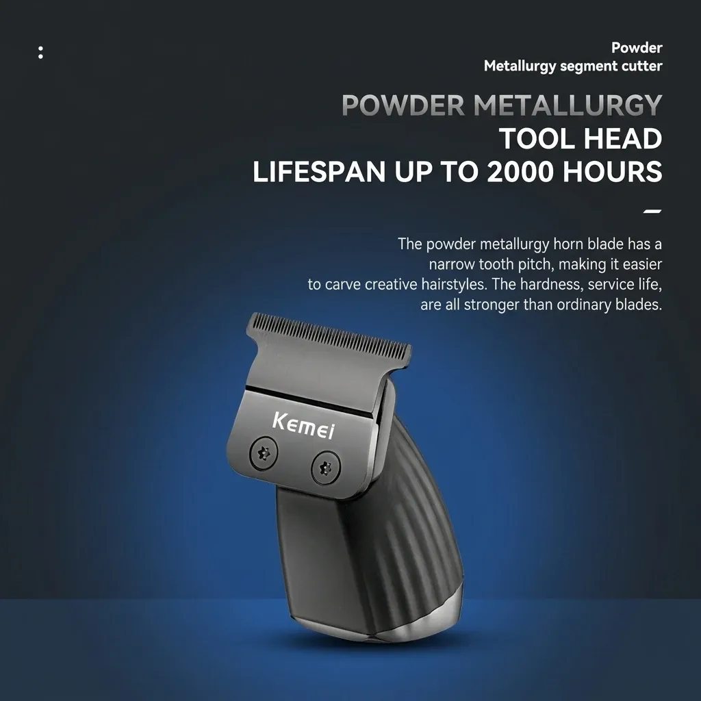 Tondeuse à Cheveux Professionnelle Kemei KM-1669 – Moteur 9000 RPM, Lame Métallurgie des Poudres & Dock Dualimage 4
