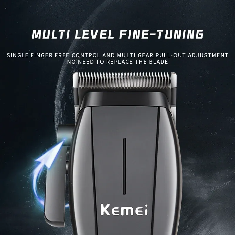 Tondeuse à Cheveux Professionnelle Kemei KM-2286 – Moteur Vectoriel 8800 RPM, Lame DLC & Base de Charge image 3