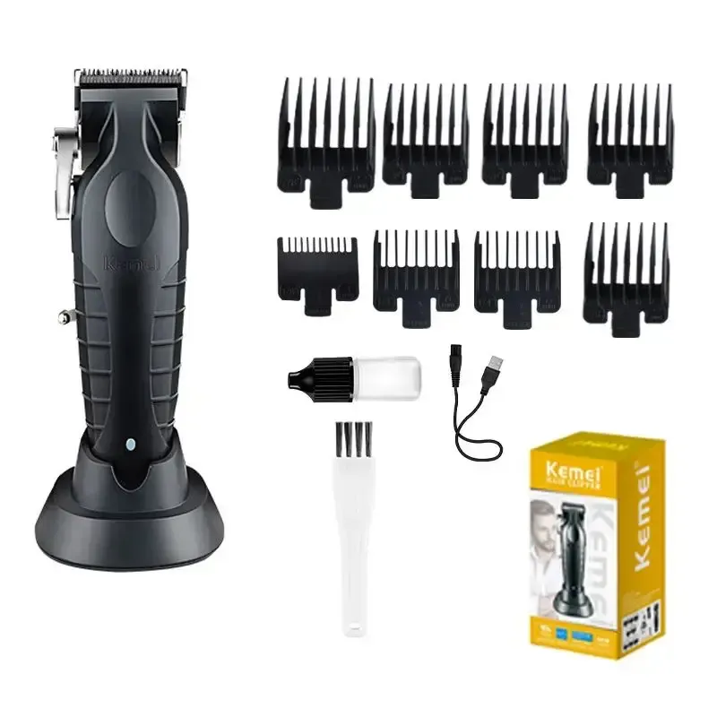 Tondeuse à Cheveux Professionnelle Kemei KM-2296 – Batterie Lithium 2500 mAh, Levier Ajustable & Sans Fil image 1