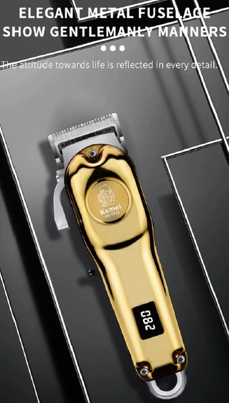 Tondeuse à Cheveux Professionnelle Kemei KM-2628 – Moteur Puissant Réglable, Écran LCD & Sans Filimage-2