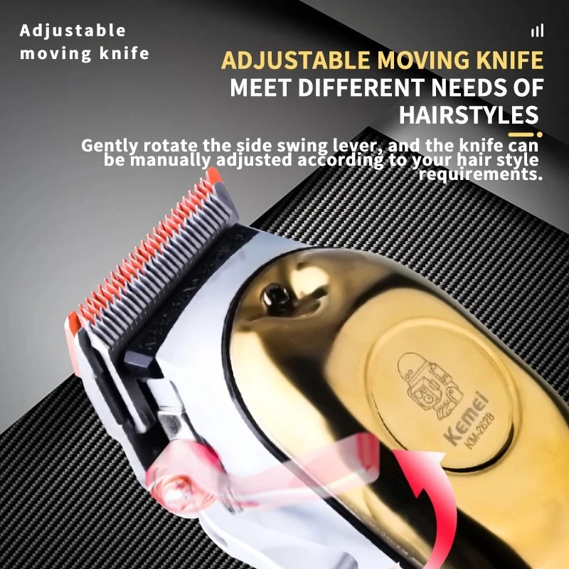Tondeuse à Cheveux Professionnelle Kemei KM-2628 – Moteur Puissant Réglable, Écran LCD & Sans Filimage 4