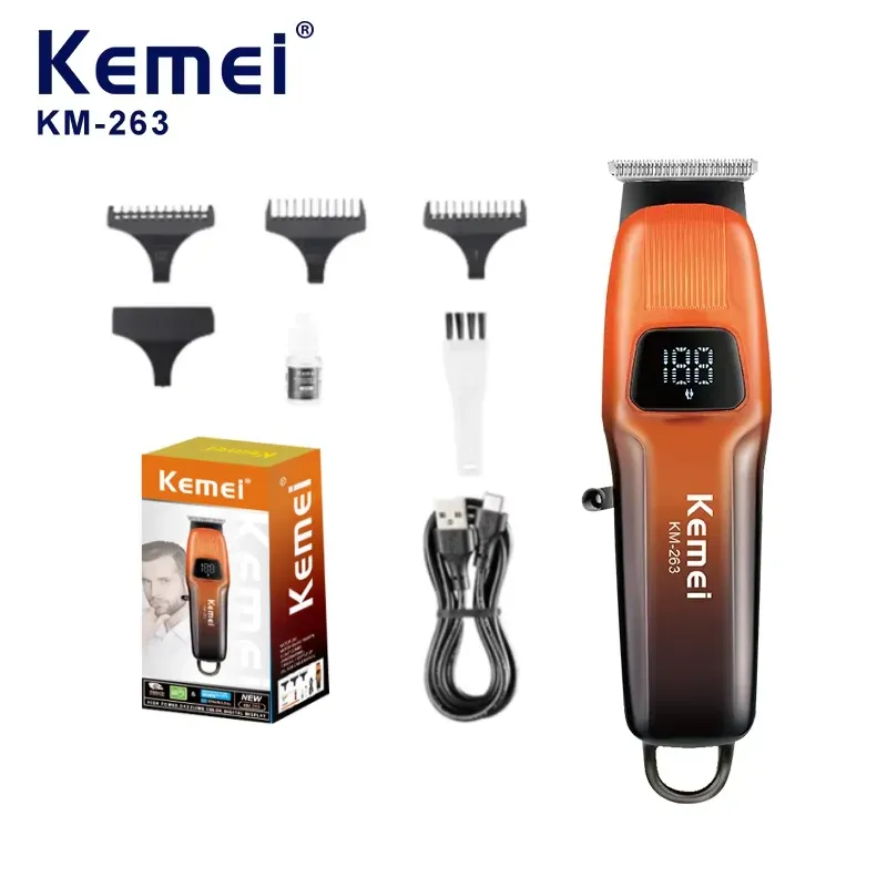 Tondeuse à Cheveux Professionnelle Kemei KM-263 – Compacte, Sans Fil & Certifiée CE / ROHS