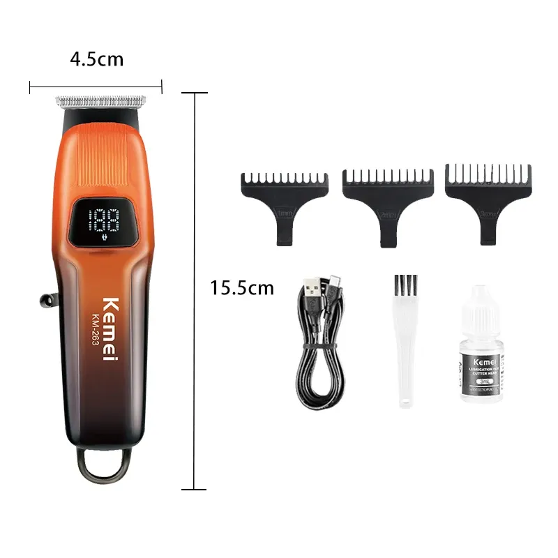 Tondeuse à Cheveux Professionnelle Kemei KM-263 – Compacte, Sans Fil & Certifiée CE / ROHSimage-2