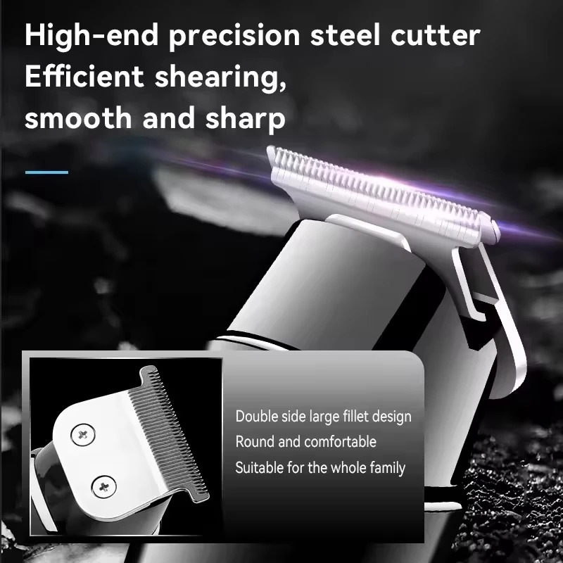 Tondeuse Barbier Tout-en-Un Kemei KM-1113 – Écran LED, Faible Bruit, Lame T-Blade Précision & Rechargeableimage-2