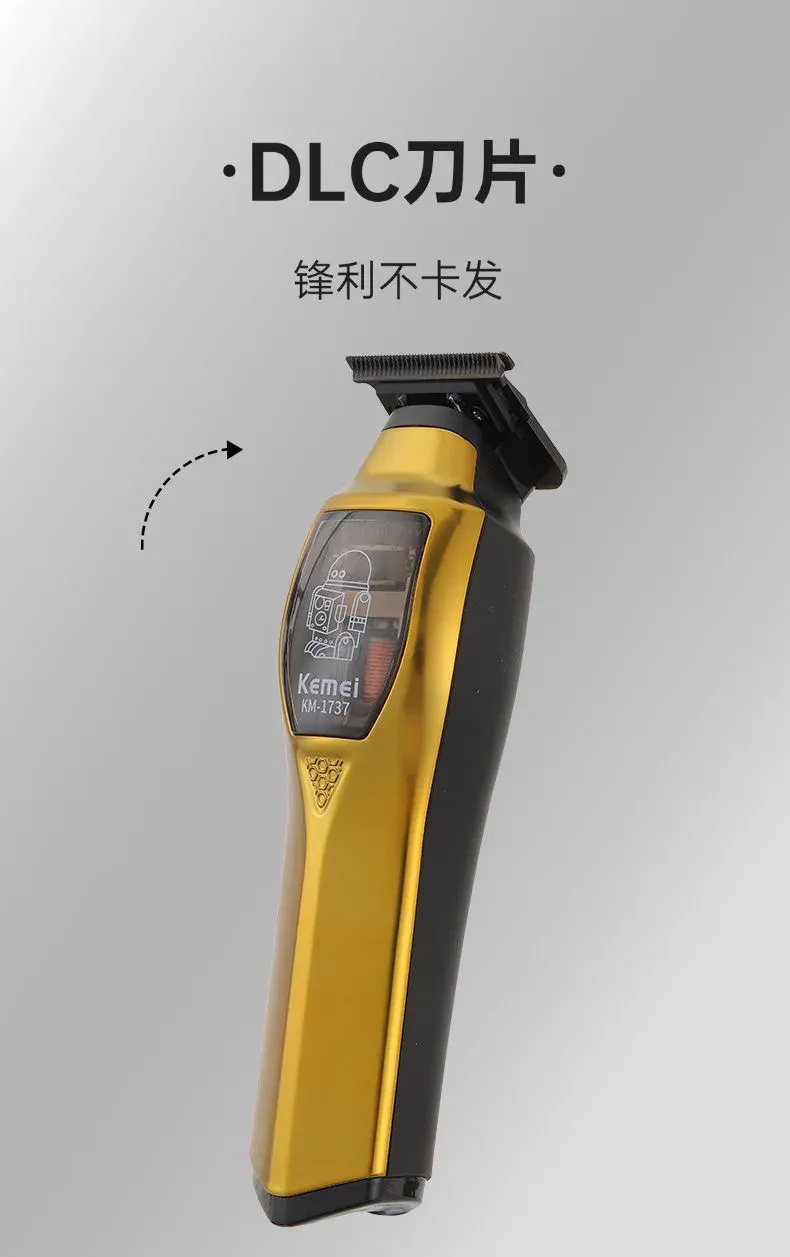 Tondeuse de Coupe Kemei KM-1737 Salon Haute Vitesse – Sans Fil, Rechargeable pour Barbier & Coiffeurimage 4