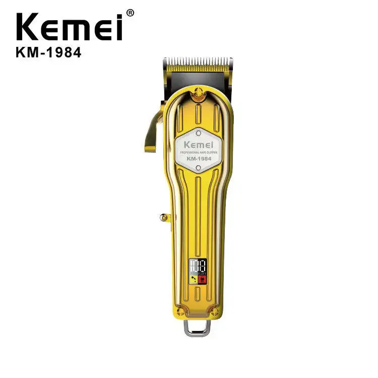 Tondeuse de Coupe Kemei KM-1984 Tout Métal – Moteur Haute Performance, Rechargeable & Sans Fil pour Barbierimage 4