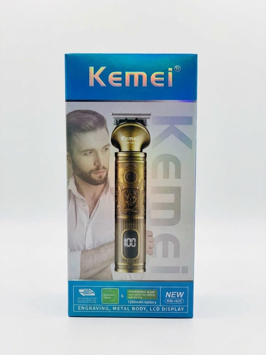 Tondeuse de Finition & Dégradés Kemei KM-1636 – Lame T-Blade Précision, Sans Fil & Rechargeable USBimage-2
