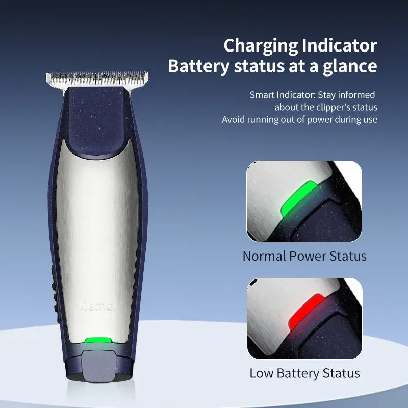 Tondeuse de Finition et Barbe Kemei KM-5021 – Lame Inox de Précision, Rechargeable & Format Mini image 3