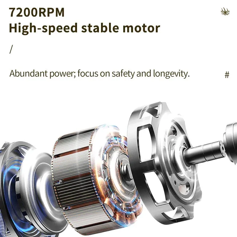 Tondeuse de Finition Professionnelle Kemei KM-1784 – Lame T-Blade Zero Gap, Moteur 7200 TR/MIN & Sans Fil image 3