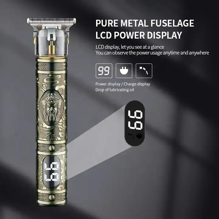 Tondeuse de Précision Professionnelle Kemei KM-4011 – Lame T-Blade, Écran LED & Rechargeable USBimage-2
