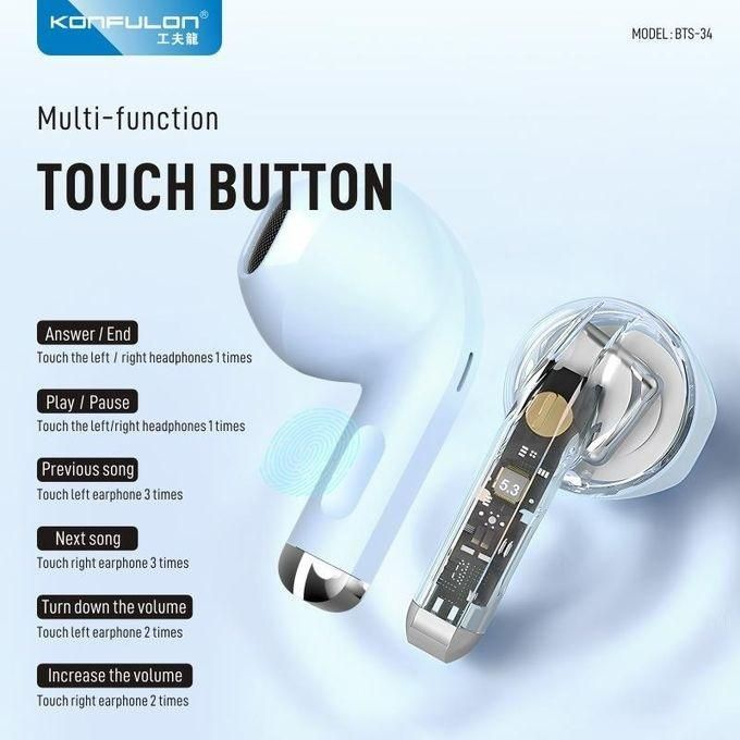 Écouteurs Sans Fil Konfulon BTS-34 – Mini Format & Son Haute Fidélité image 3