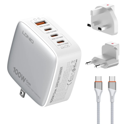 LDNIO - Chargeur GaN Ultra-Rapide 100W LDNIO Q408