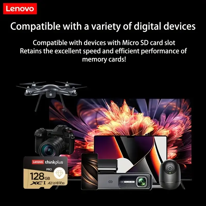 Carte Mémoire Lenovo Micro SD Pro – Haute Vitesse, Idéale 4K et Applicationsimage 4