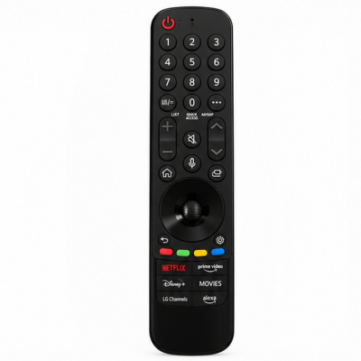 Télécommande Magic Remote LG avec Pointeur & Molette – Raccourcis Netflix, Prime Video, Disney+, Alexa & LG Channels   