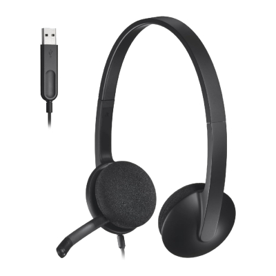 Logitech USB Headset H340 – Casque Filaire USB avec Micro Anti-Bruit pour Appels Internet & Musique
