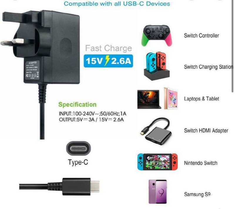 Chargeur Type-C pour Nintendo Switchimage 4