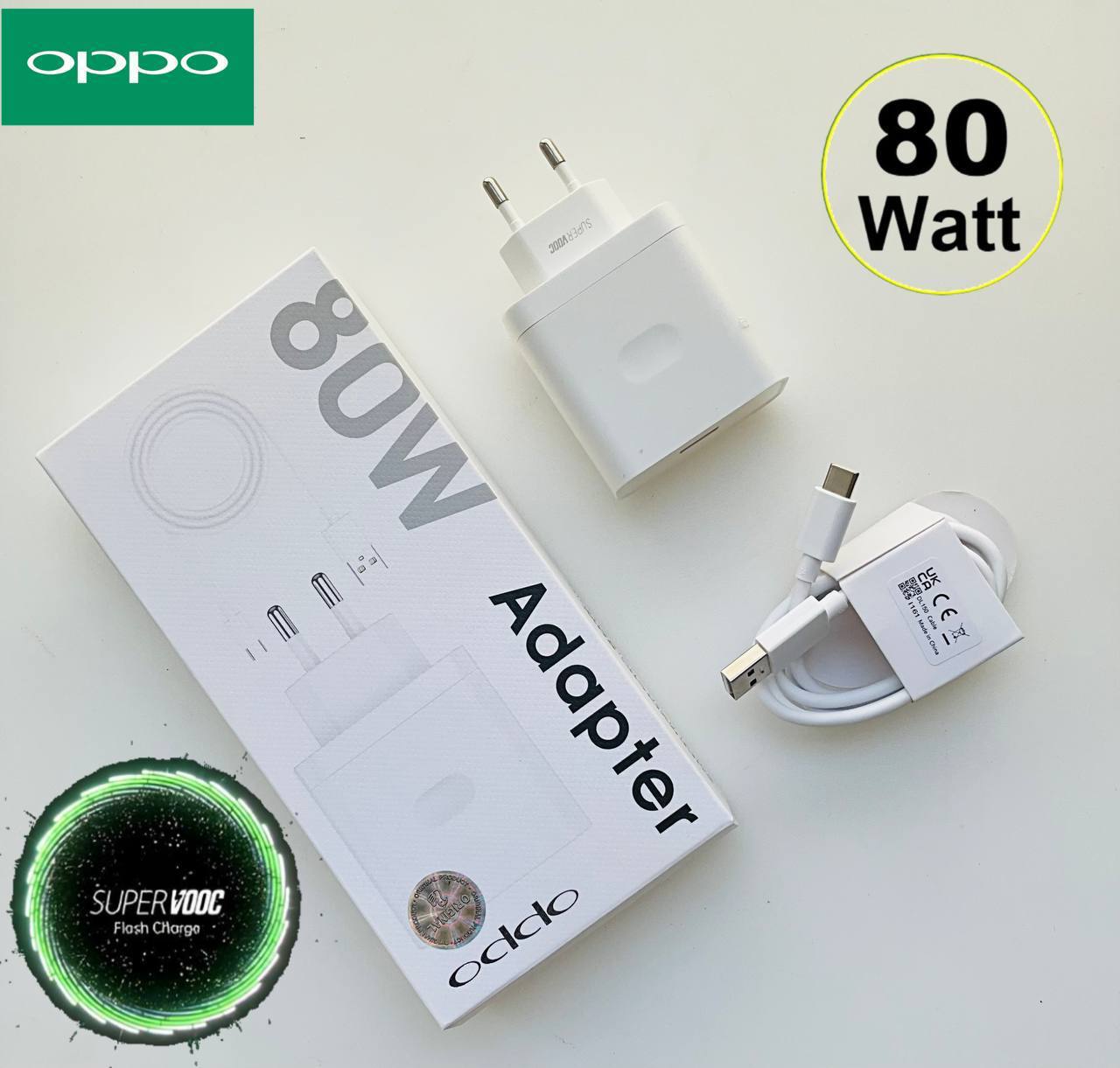 Chargeur SuperVOOC 80W Type-C pour Smartphones