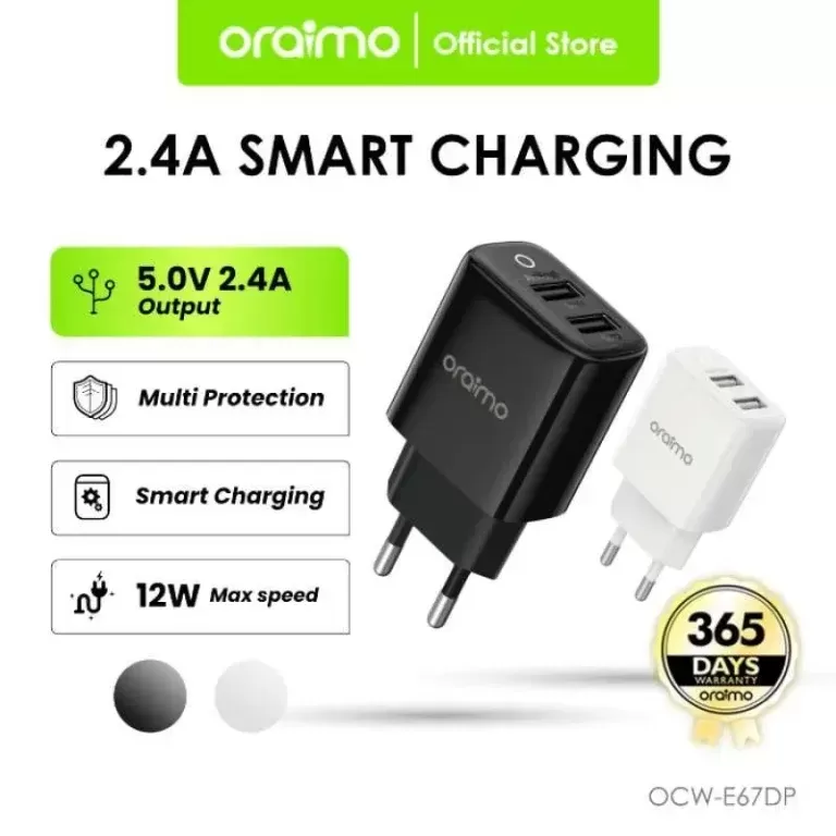 Chargeur Oraimo Super Rapide avec 2 Entrés USB image 3