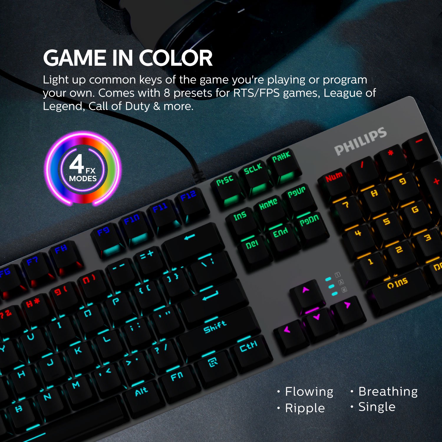 Clavier de Jeu Mécanique Filaire Philips  image 3