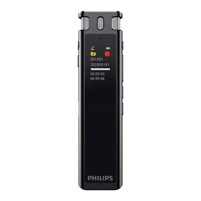 Enregistreur Vocal Numerique Philips VoiceTracer VTR5260 – Microphones Haute Précision, Batterie Rechargeable & Réduction de Bruit