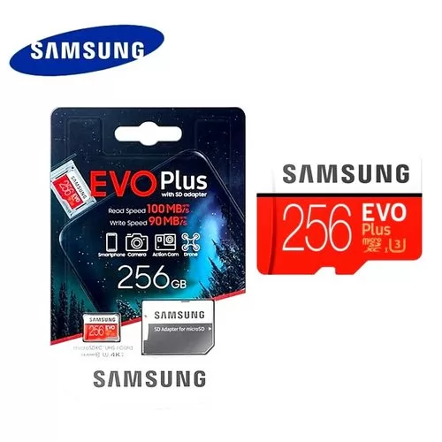 SAMSUNG - Carte Mémoire MicroSD Samsung Evo Plus 256GB