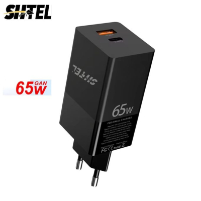 Chargeur Rapide Shtel 65W GaN – Adaptateur Secteur USB Type-C Ultra-Compact